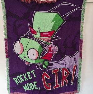 Invader Zim Rocket Mode Gir Woven Throw